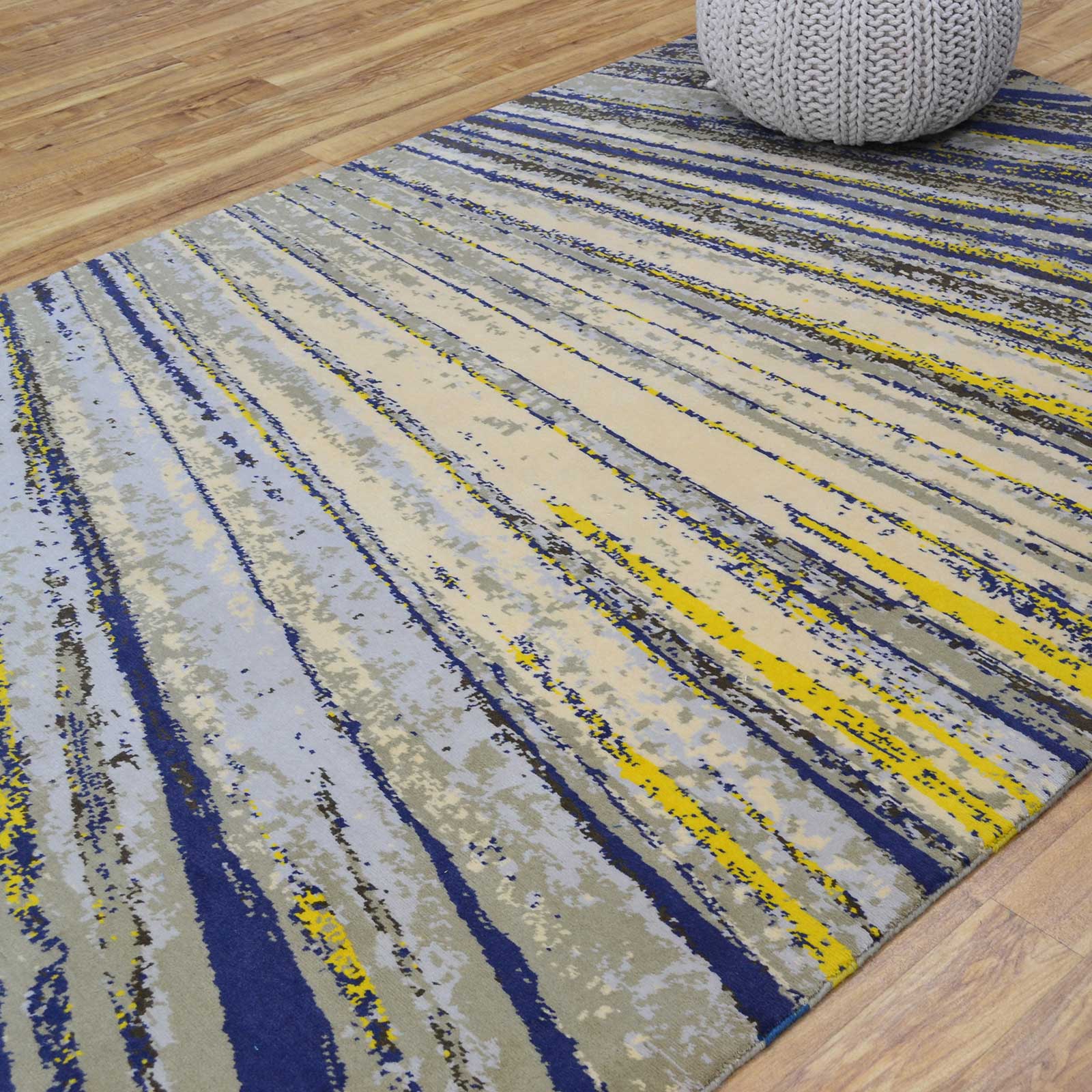 Evening Rays Rug In Blue And Yellow